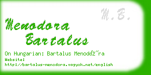 menodora bartalus business card